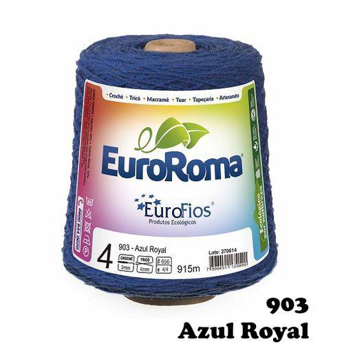 Barbante EuroRoma Colorido N° 4 - Cor: 903 Azul Royal