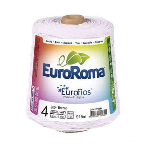 Barbante EuroRoma Colorido N 6 - Cor: 200 Branco