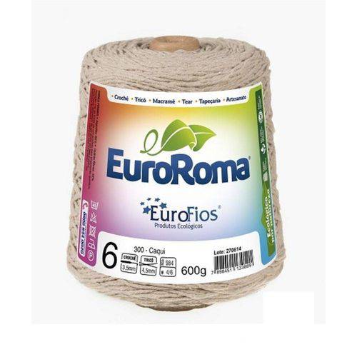 Barbante EuroRoma Colorido N 6 - Cor: 300 Caqui