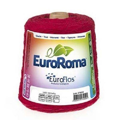 Barbante EuroRoma Colorido N 6 - Cor: 1000 Vermelho