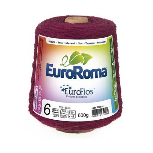 Barbante EuroRoma Colorido N 6 - Cor: 1050 Bordo