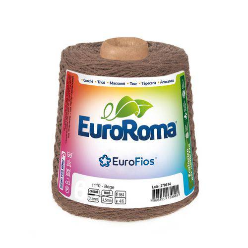 Barbante EuroRoma Colorido N 6 - Cor: 1110 Bege