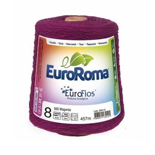 Barbante EuroRoma Colorido N 6 - Cor: 560 Margenta