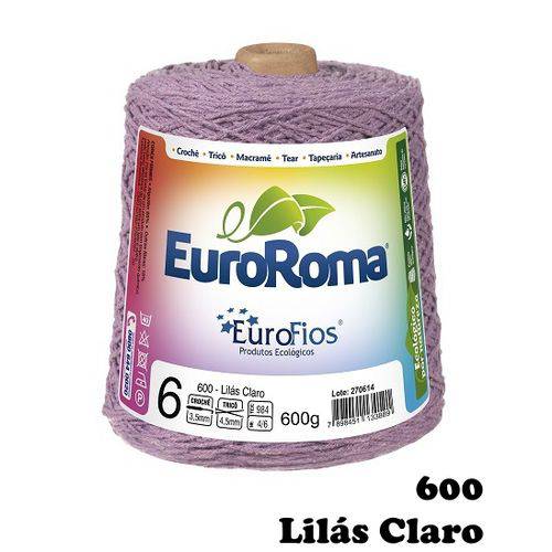 Barbante EuroRoma Colorido N° 6 - Cor: 600 Lilás Claro