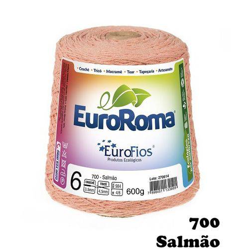 Barbante EuroRoma Colorido N° 6 - Cor: 700 Salmão