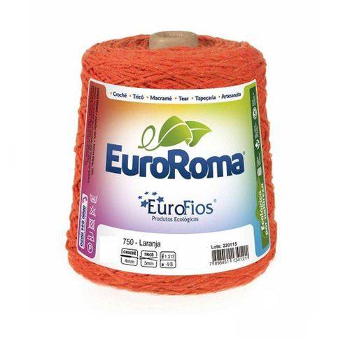 Barbante EuroRoma Colorido N 6 - Cor: 750 Laranja