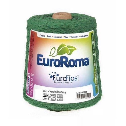 Barbante EuroRoma Colorido N 6 - Cor: 803 Verde Bandeira