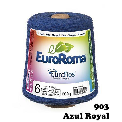 Barbante EuroRoma Colorido N° 6 - Cor: 903 Azul Royal