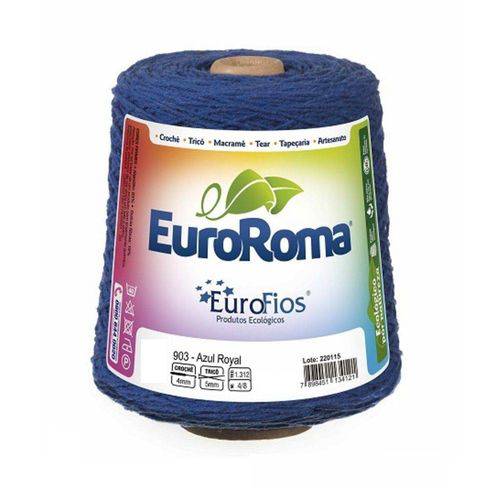 Barbante EuroRoma Colorido N 6 - Cor: 903 Azul Royal