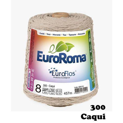 Barbante EuroRoma Colorido N° 8 - Cor: 300 Caqui