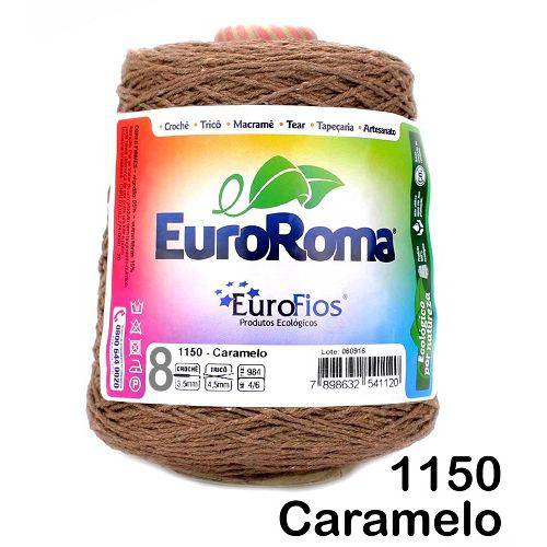 Barbante EuroRoma Colorido N° 8 - Cor: 1150 Caramelo