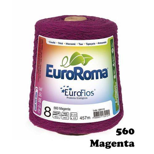 Barbante EuroRoma Colorido N° 8 - Cor: 560 Magenta