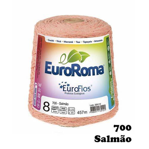 Barbante EuroRoma Colorido N° 8 - Cor: 700 Salmão