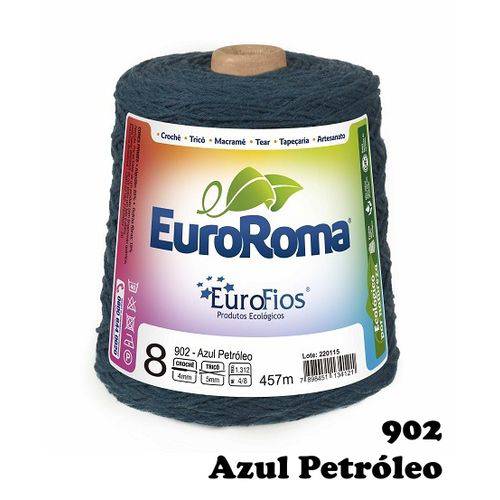 Barbante EuroRoma Colorido N° 8 - Cor: 902 Azul Petróleo