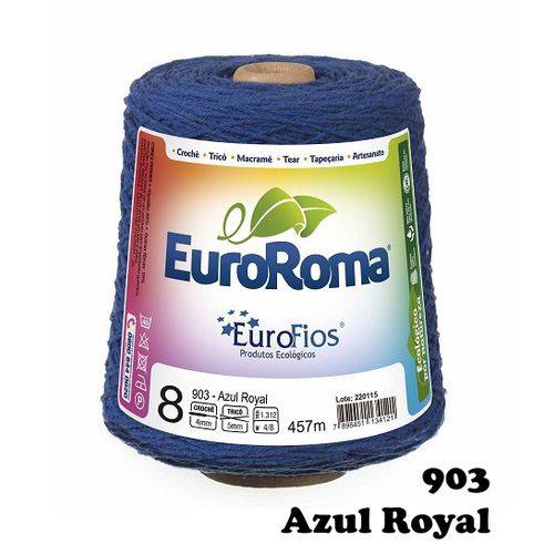 Barbante EuroRoma Colorido N° 8 - Cor: 903 Azul Royal