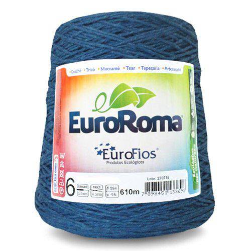 Barbante Euroroma Colorido N06 600g Eurofios-Azul Petroleo