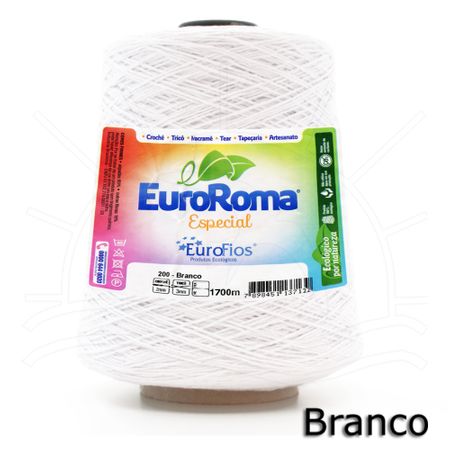 Barbante EuroRoma Especial Branco 8/4 500g