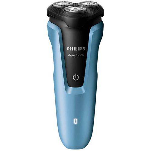 Barbeador Philips Aquatouch S1070 de 3 Cabeças/recarregável Bivolt - Azul/preto