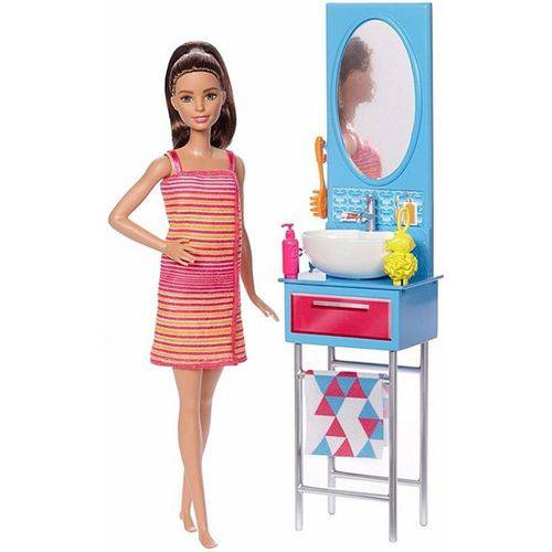 Barbie com Móveis - Banheiro