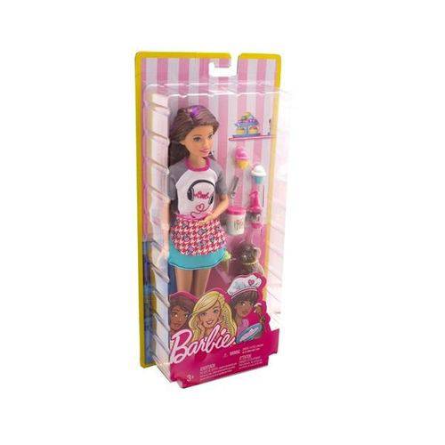 Barbie Conjunto Boneca Stacie Criando Sucos com Filhotinho Mattel FHP61/FHP62