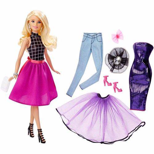 Barbie Conjunto Muitos Looks Diversos Loira Mattel