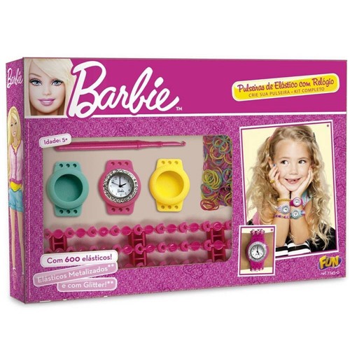 Barbie Crie Suas Pulseiras de Elástico com Relógio 7745-0 - Fun