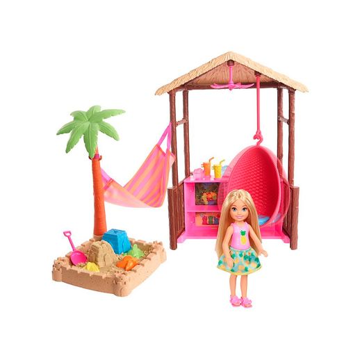 Barbie Explorar e Descobrir Barraca de Praia Chelsea - Mattel Barbie Explorar e Descobrir Barraca de Praia Chelsea -Mattel
