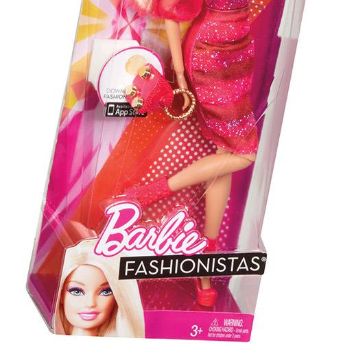 Barbie Fashionistas Loira com Vestido Pink - Mattel