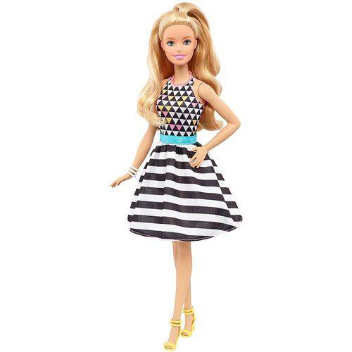 Barbie Fashionistas Vestido Geométrico Dvx68 Mattel