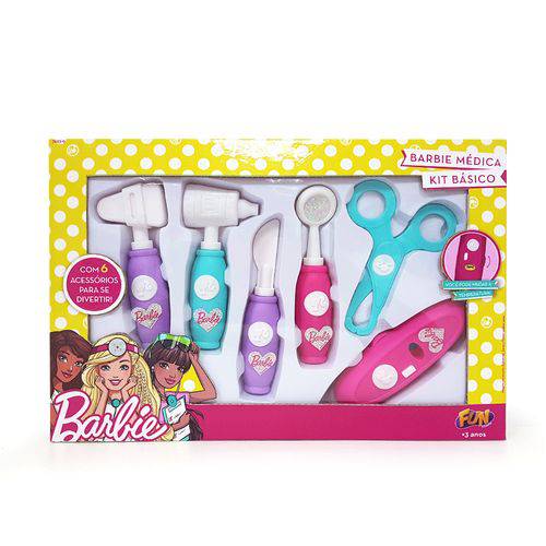 Barbie Kit Médica com 6 Instrumentos - Fun Divirta-Se
