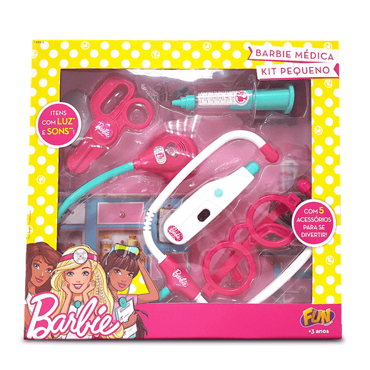 Barbie Kit Médica Pequeno com Termômetro - Fun Divira-se