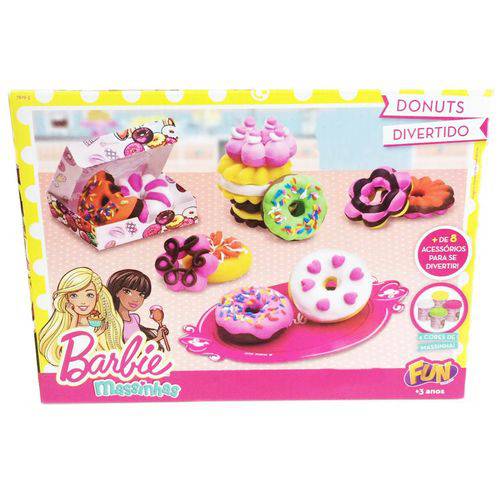Barbie - Massinha Donuts Divertido C/ Acessórios - Fun 7619-3
