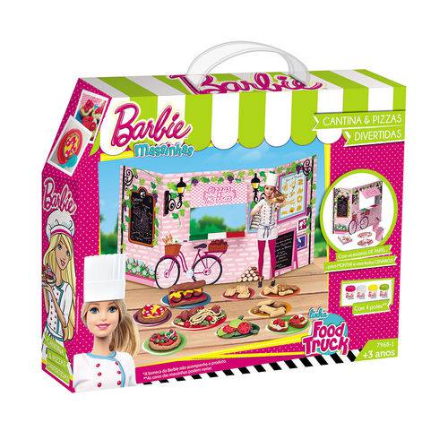 Barbie Massinha Food Truck Cantina e Pizzas Divertidas - Fun