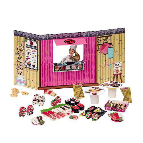 Barbie Massinha Food Truck Comida Japonesa e Sushi - Fun Divirta-se