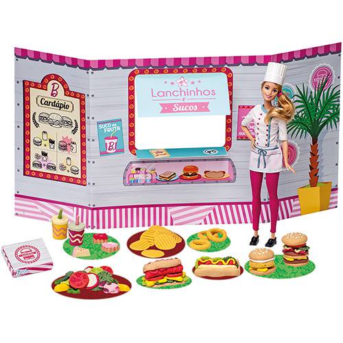 Barbie Massinha Food Truck Lanchinhos e Sucos Divertidos - Barbie