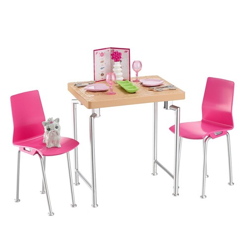 Barbie Moveis Basicos - Mesa e Cadeiras
