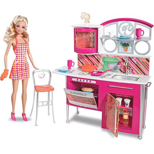 Barbie Móveis e Boneca Deluxe Cozinha - Mattel