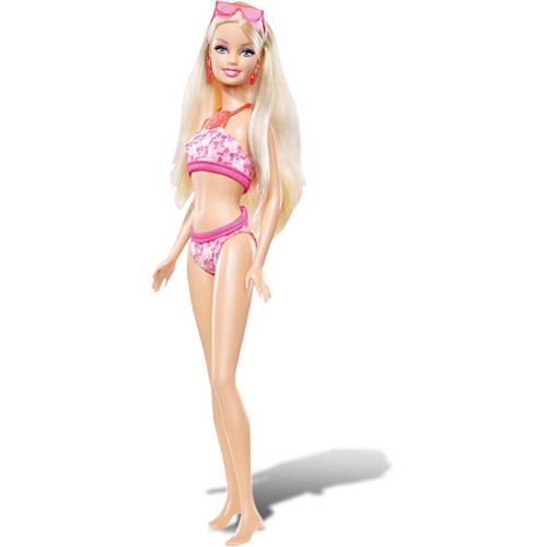 Barbie Praia Loira Biquíni - Rosa - Mattel