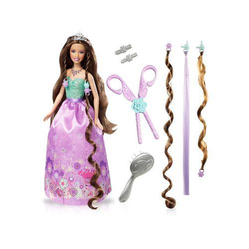 Barbie Princesa Penteado Mágico - Roxa - Mattel