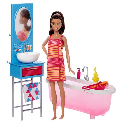 Barbie Real Banheiro com Boneca - Mattel