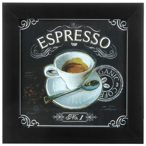 Barista Espresso Quadro 20 Cm X 20 Cm Preto/multicor