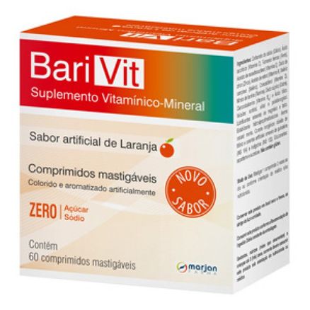 Barivit Sabor Laranja 60 Comprimidos Mastigáveis