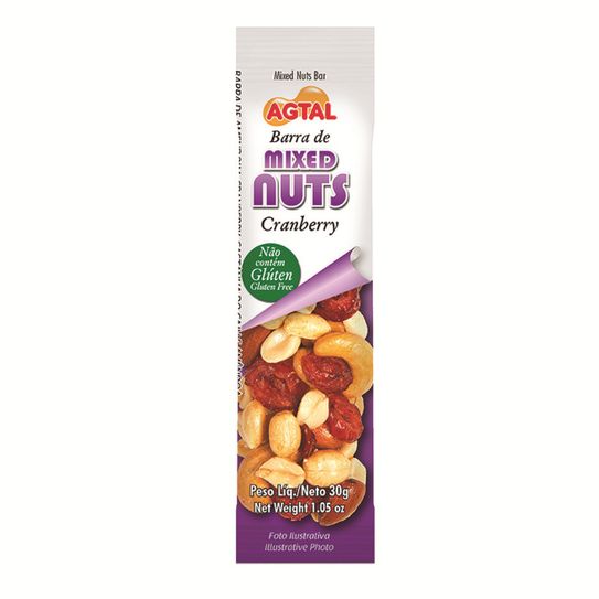 Barra Agtal Mixed Nuts Cranberry 30g