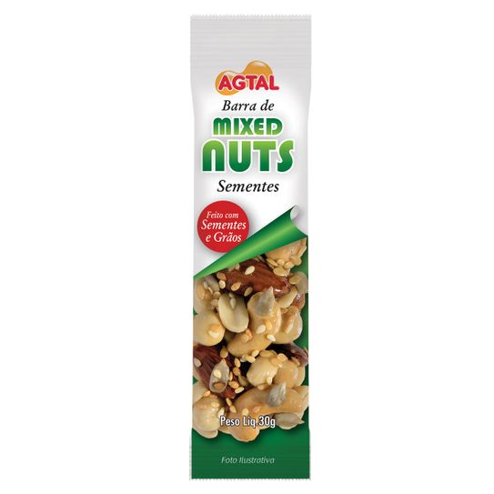 Barra Agtal Mixed Nuts Sementes 30g