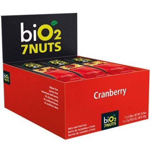 Barra Castanha/cranberry/nuts 12un X 25g Bio2