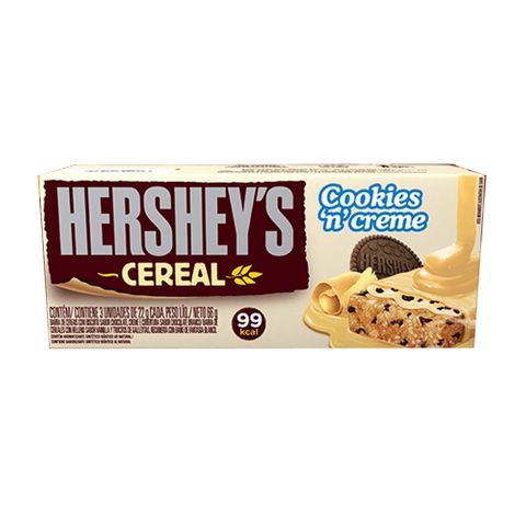 Barra Cereal Cookies C/3 - Hersheys