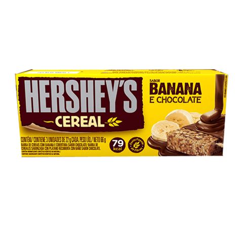 Barra Cereal Light Banana e Chocolate C/3 - Hersheys
