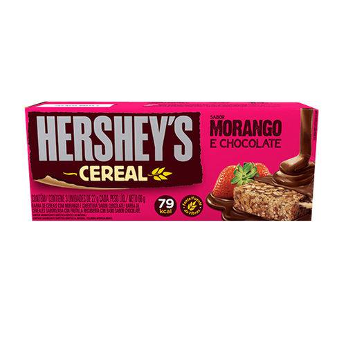 Barra Cereal Light Morango e Chocolate C/3 - Hersheys
