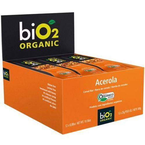 Barra Cereal Orgânico Acerola 12un X 25g Bio2