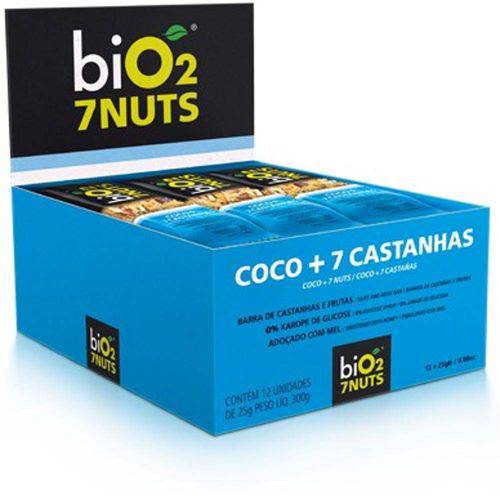 Barra de Castanhas e Frutas Bio2 7 Nuts Côco Sem Glúten e Lactose com 12 Und.